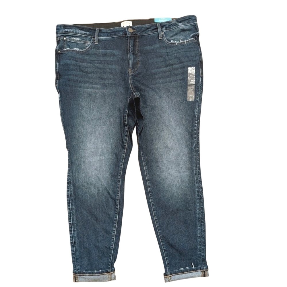 Maurices Plus Size 24 24w Short Jeans Everflex High Rise Super Skinny Denim NEW